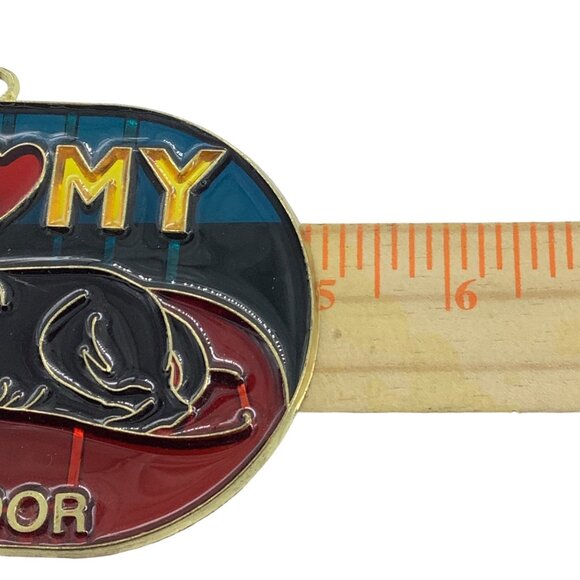 Vtg I LOVE MY LABRADOR Dog Pet Sun Catcher 5" x 3.5" Black Lab  Multicolor - Picture 3 of 4